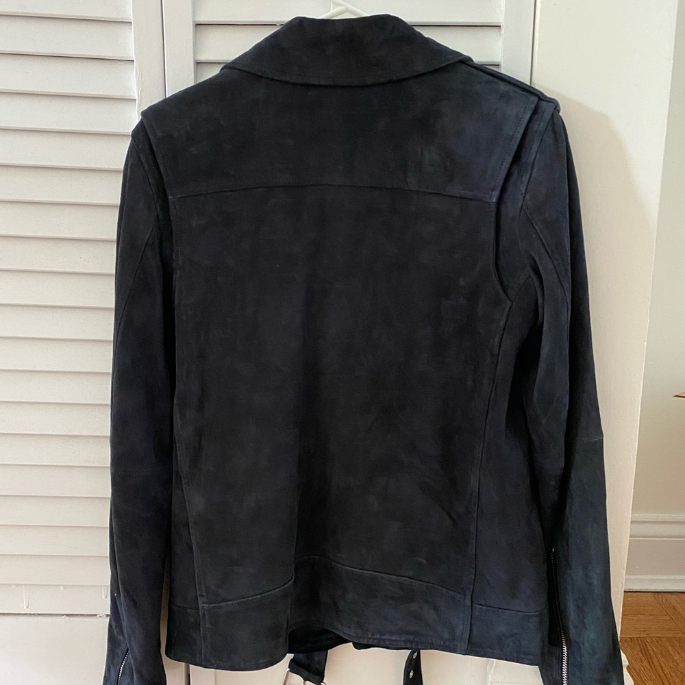 Theory Tralsmin oversized suede moto jacket - Picture 7 of 9